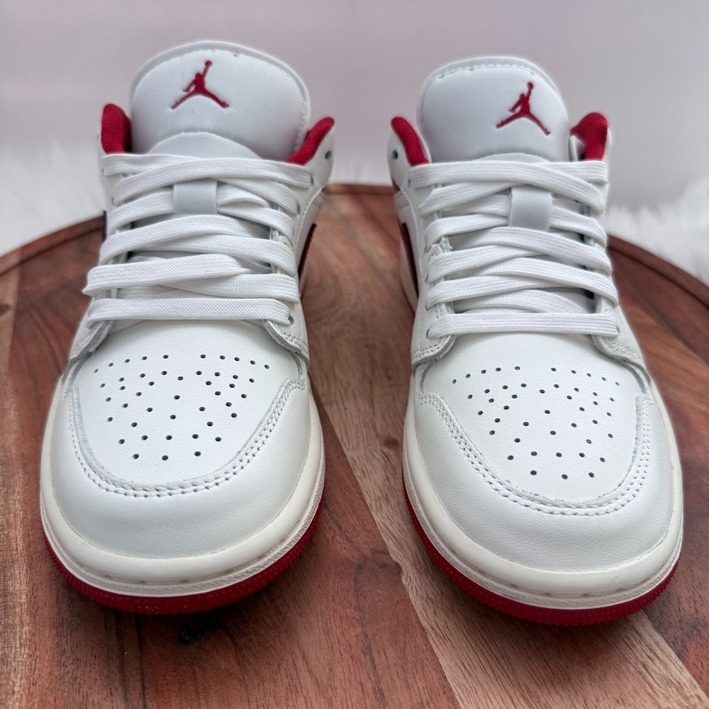 Nike Air Jordan 1 Low Ruby Red Sneakers Retro HJ9338-106 Womens Size - Picture 2 of 11